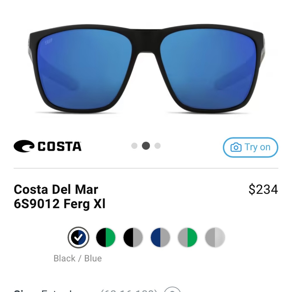 Ferg xl costa glasses never used
